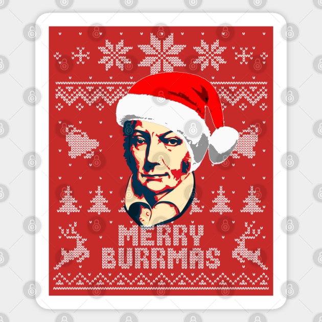 Aaron Burr Merry burrmas Sticker by Nerd_art